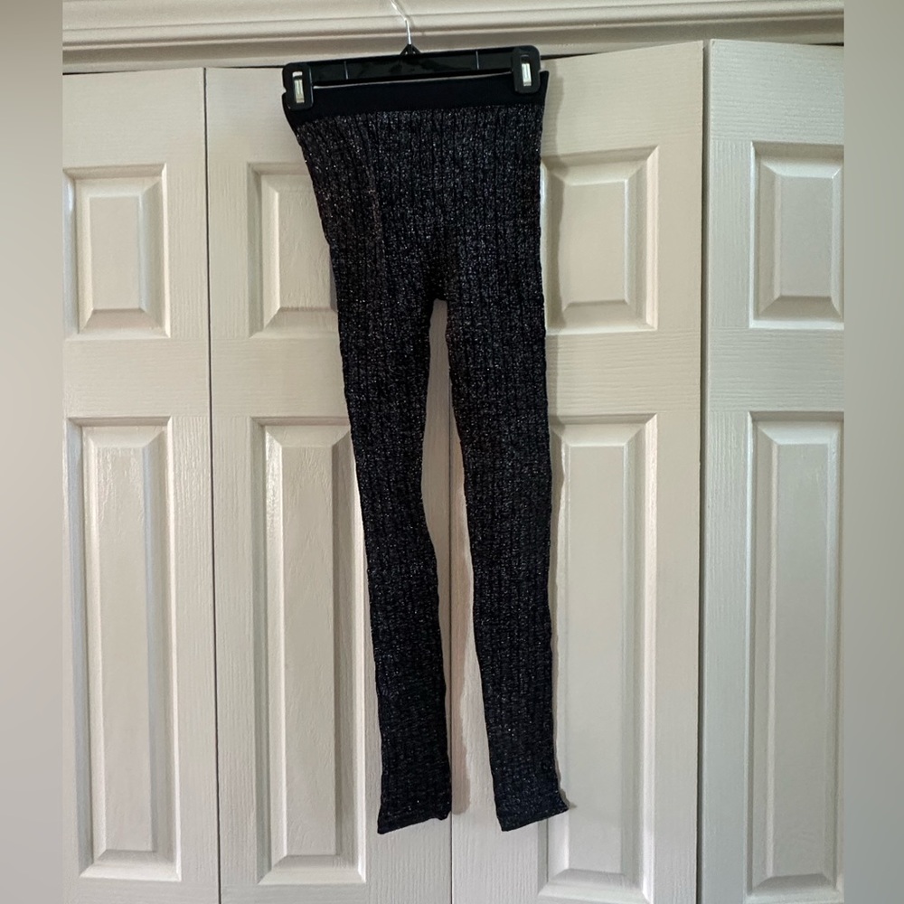 No Boundaries Black/Silver Glitter Leggings
